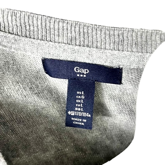 Gap Leopard Print Cardigan Size Large Black/Gray - Picture 4 of 4